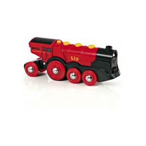 Brio World 33592 - Kraftig Rød Batteridrevet Lokomotiv