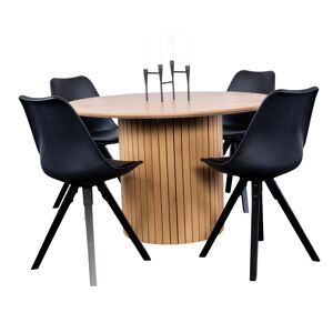 MyHomeMøbler Volly Spisebordssæt M. 4 Enna Spisebordsstole