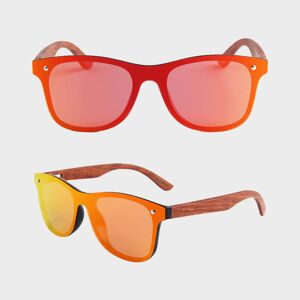 Beskyt Dit Syn Square Polariserede Solbriller - Orange/palisander