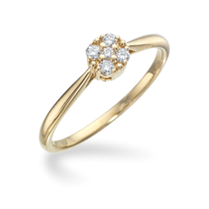 Scrouples 14 Karat Guld Ring fra  med Diamanter 0,09 Carat W/SI