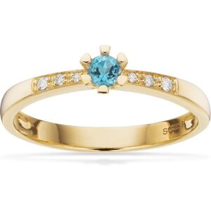 Scrouples Vida Darling 8 Karat Guld Ring fra  med Topas og Brillanter 0,04 Carat H-W/P1