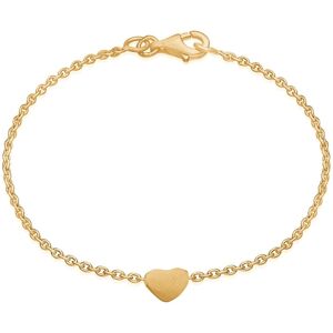 Frk. Lisberg Love Heart Forgyldt Sølv Armbånd 6550-1-FG