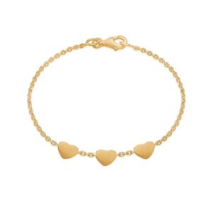 Frk Lisberg 3love Heart Forgyldt Sølv Armbånd 6550-FG-3