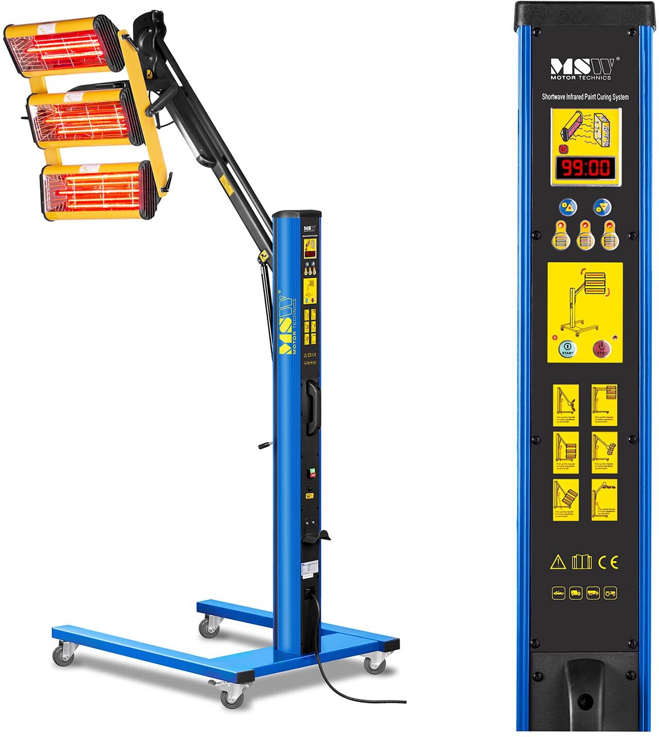 MSW Infrarød laktørrer - 3.300 W - 3 varmelamper MSW Infrarød laktørrer - 3.300 W - 3 varmelamper