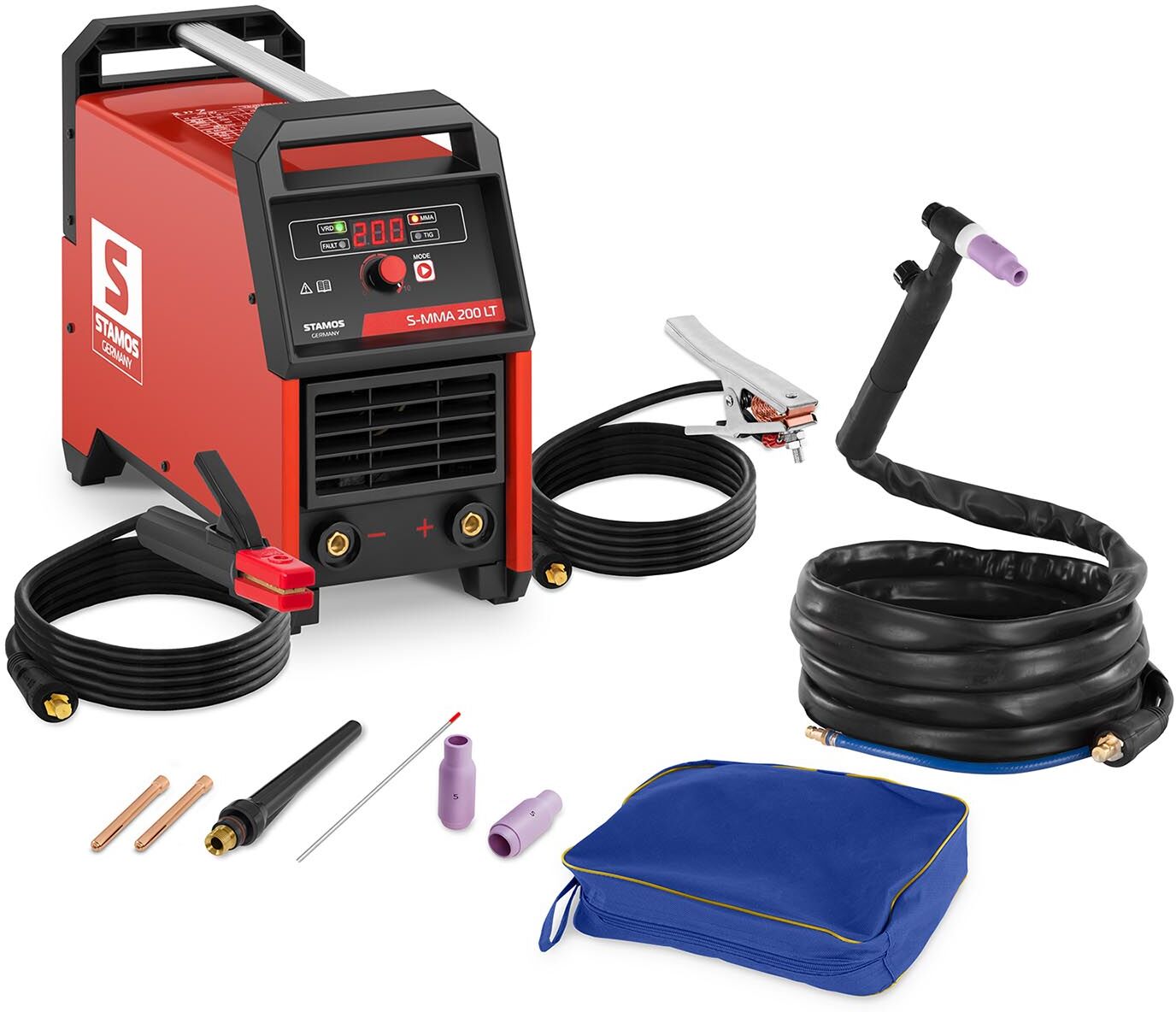 Stamos Germany TIG-svejser - liftarc - 200 A - arbejdscyklus 60 % Stamos Germany TIG-svejser - liftarc - 200 A - arbejdscyklus 60 %