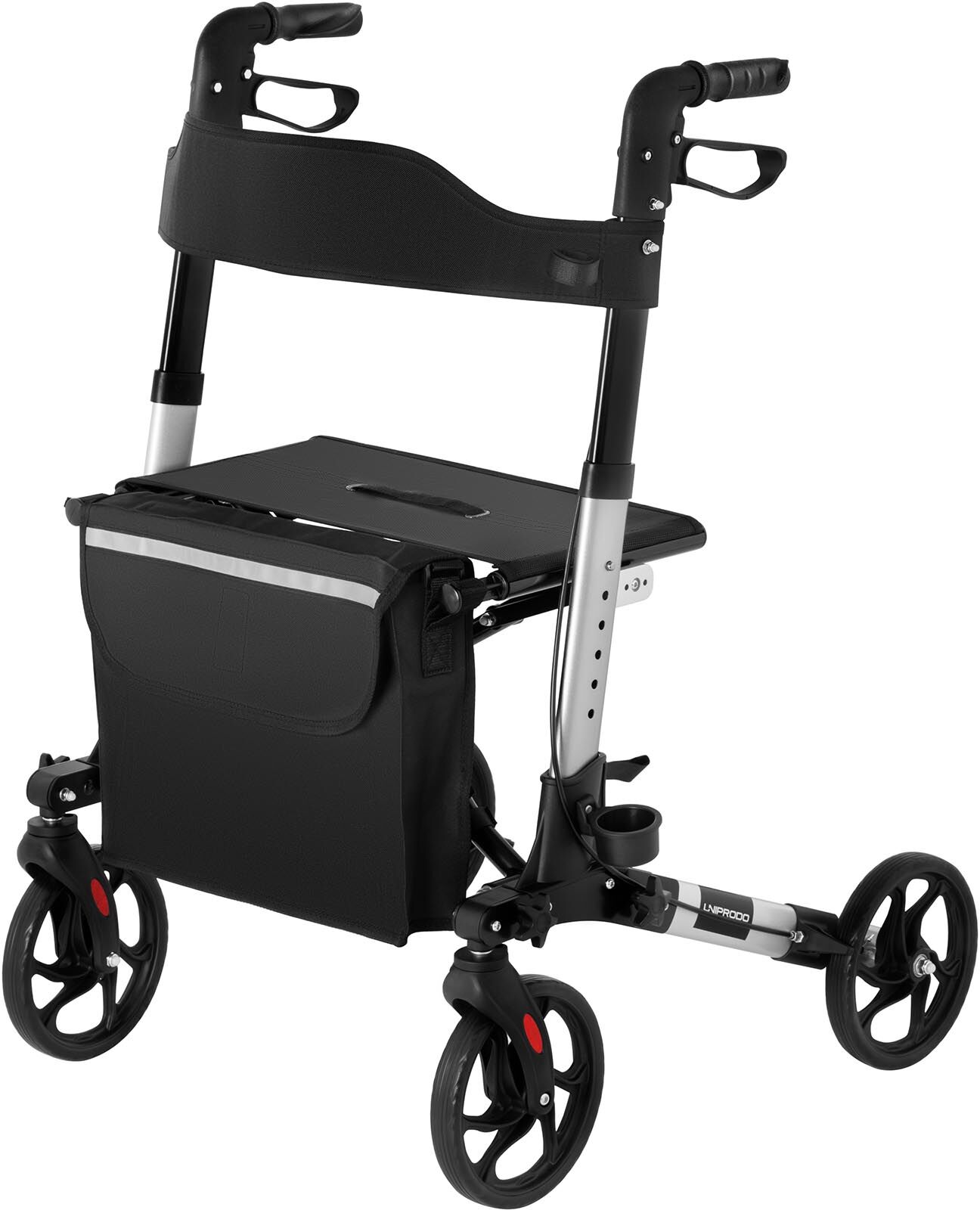 Uniprodo Rollator - sølv - 136 kg Uniprodo Rollator - sølv - 136 kg