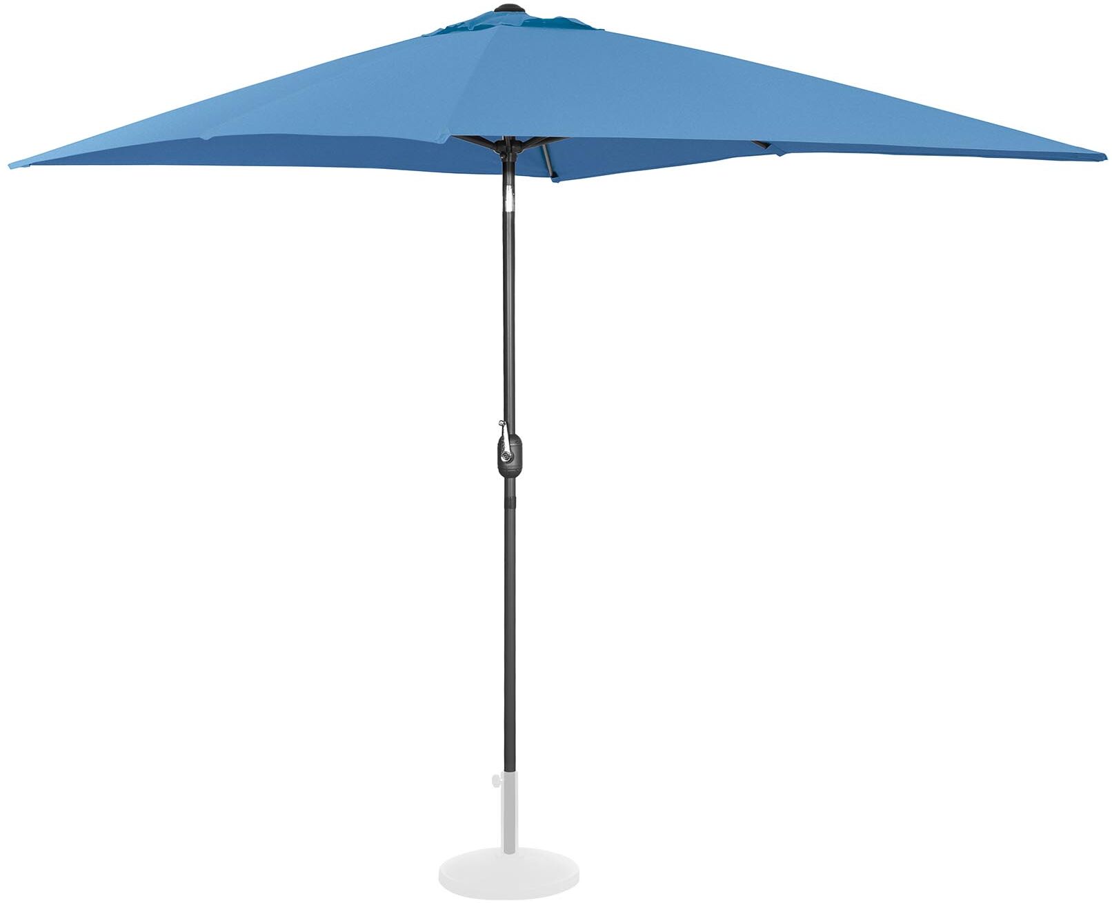 Uniprodo Parasol - blå - rektangulær - 200 x 300 cm - knæk-position