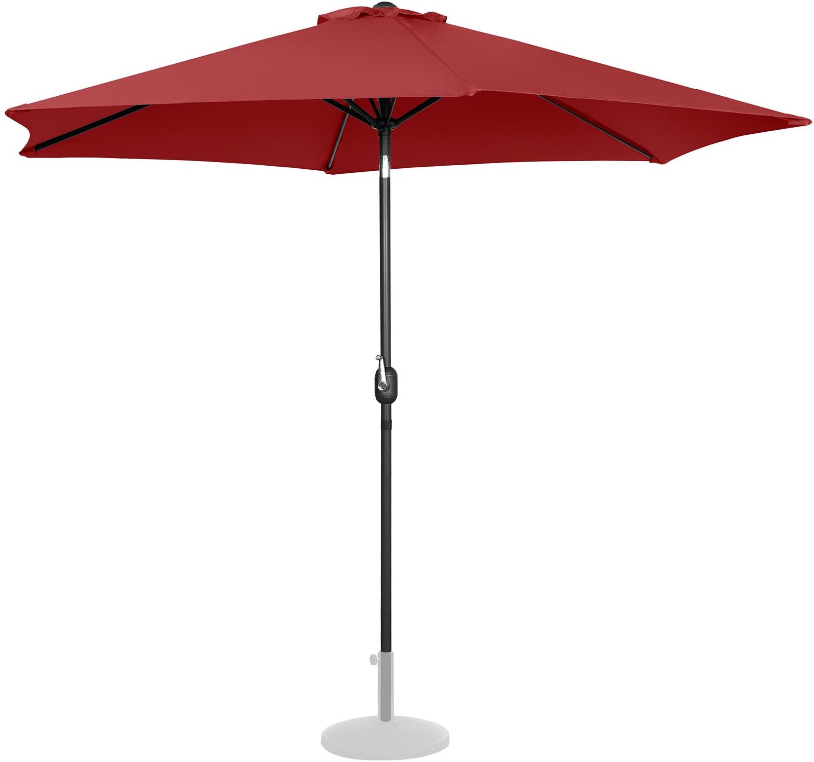 Uniprodo Parasol - bordeaux - sekskantet - 300 cm i diameter - knæk-position Uniprodo Parasol - bordeaux - sekskantet - 300 cm i diameter - knæk-position