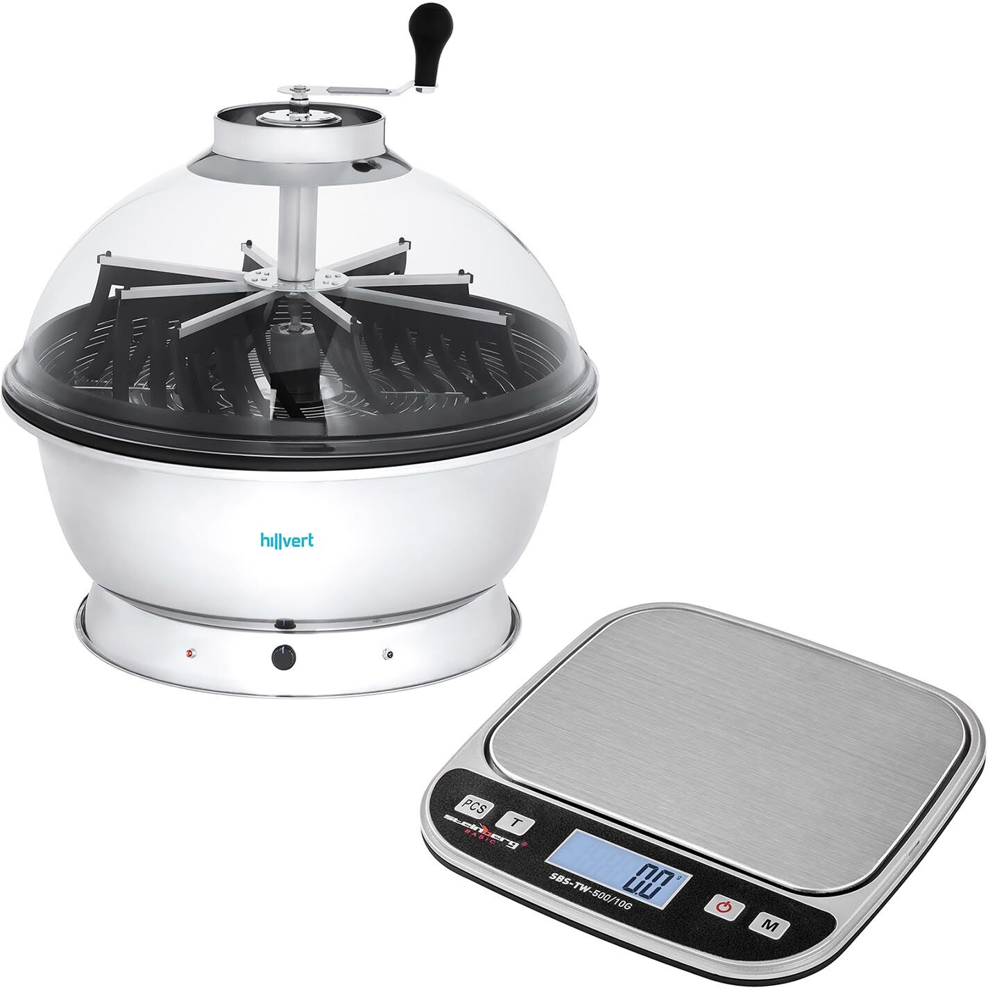 hillvert Høsttrimmer - 60 cm i diameter - Sæt inkl. bordvægt 500 g / 0,01 g hillvert Høsttrimmer - 60 cm i diameter - Sæt inkl. bordvægt 500 g / 0,01 g