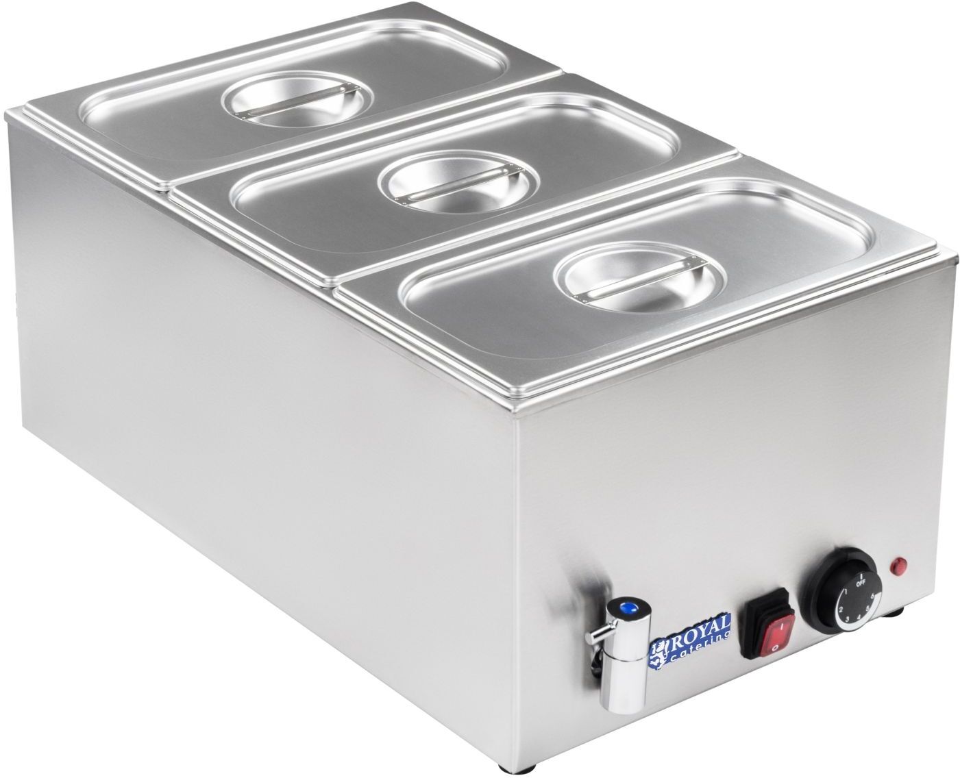 Royal Catering Bain marie - GN 1/3 - afløbshane