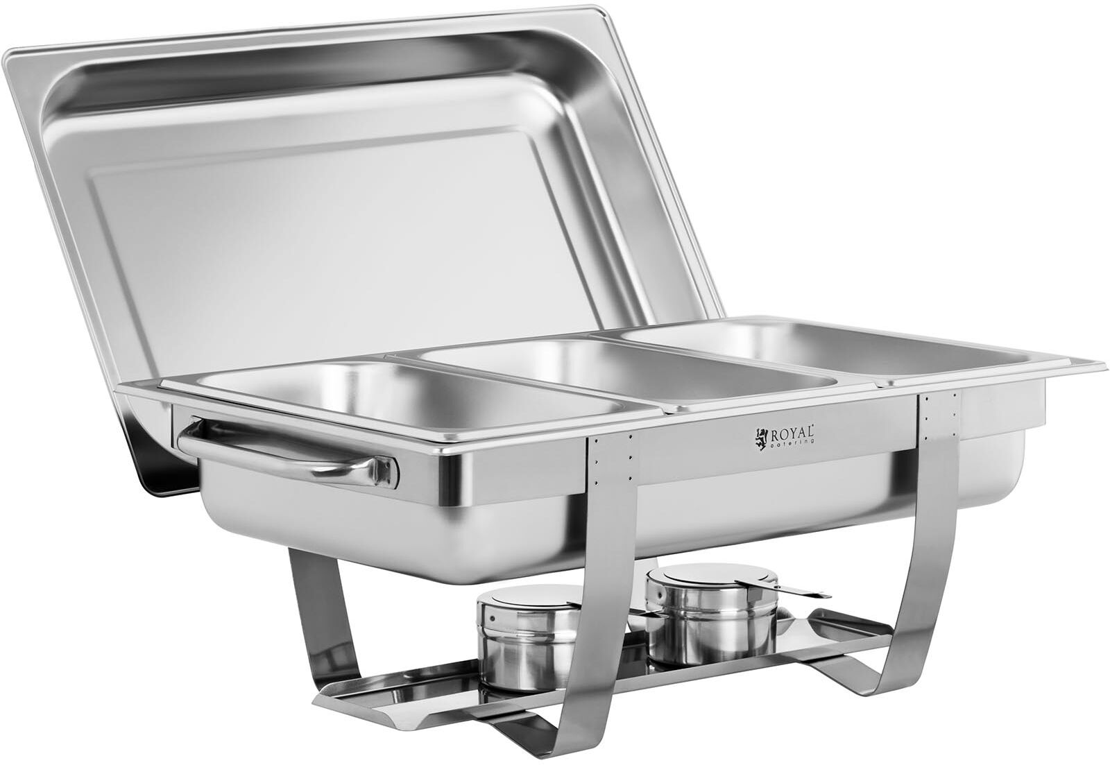 Royal Catering Chafing dish - 3 x GN 1/3 - 7 l - inkl. 2 brændere Royal Catering Chafing dish - 3 x GN 1/3 - 7 l - inkl. 2 brændere