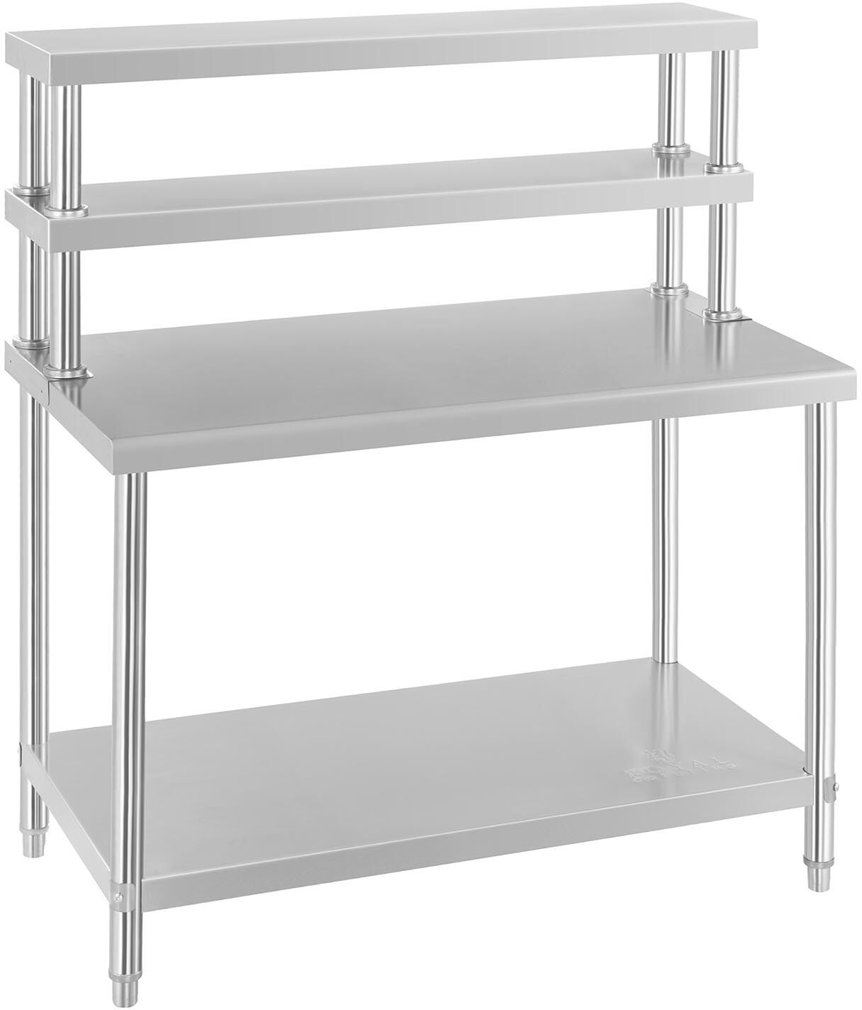 Royal Catering Stålbord inkl. 2 hylder - 120 x 70 cm Royal Catering Stålbord inkl. 2 hylder - 120 x 70 cm