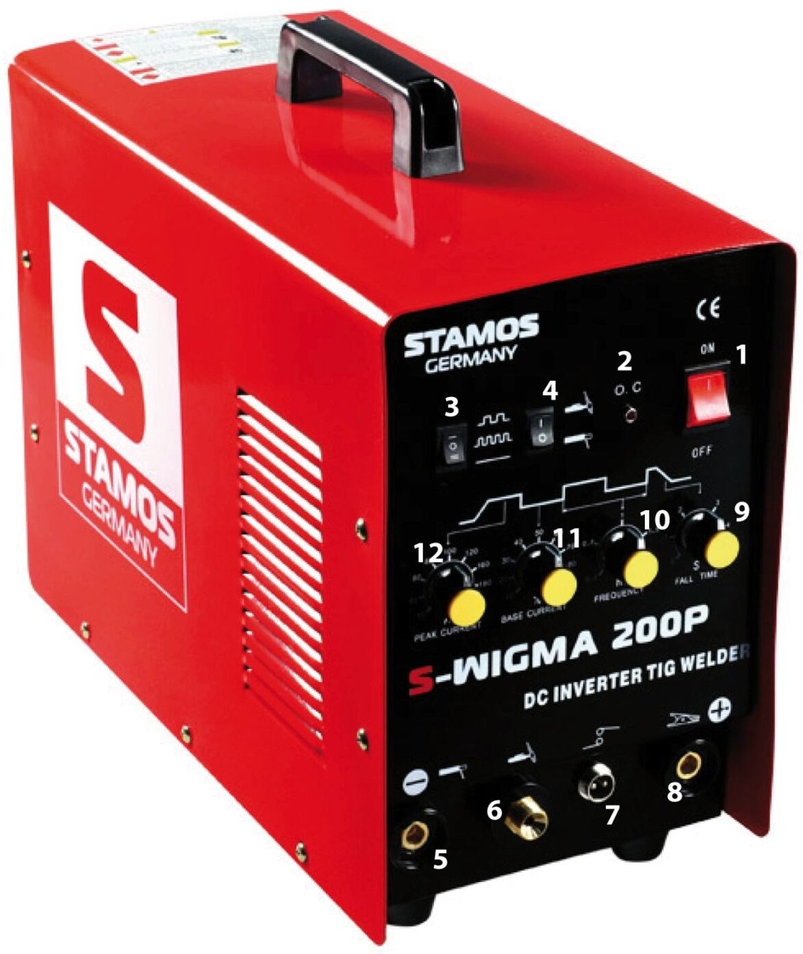 Stamos Basic Tigsvejser - 200 A - 230 V - impulsfunktion Stamos Basic Tigsvejser - 200 A - 230 V - impulsfunktion