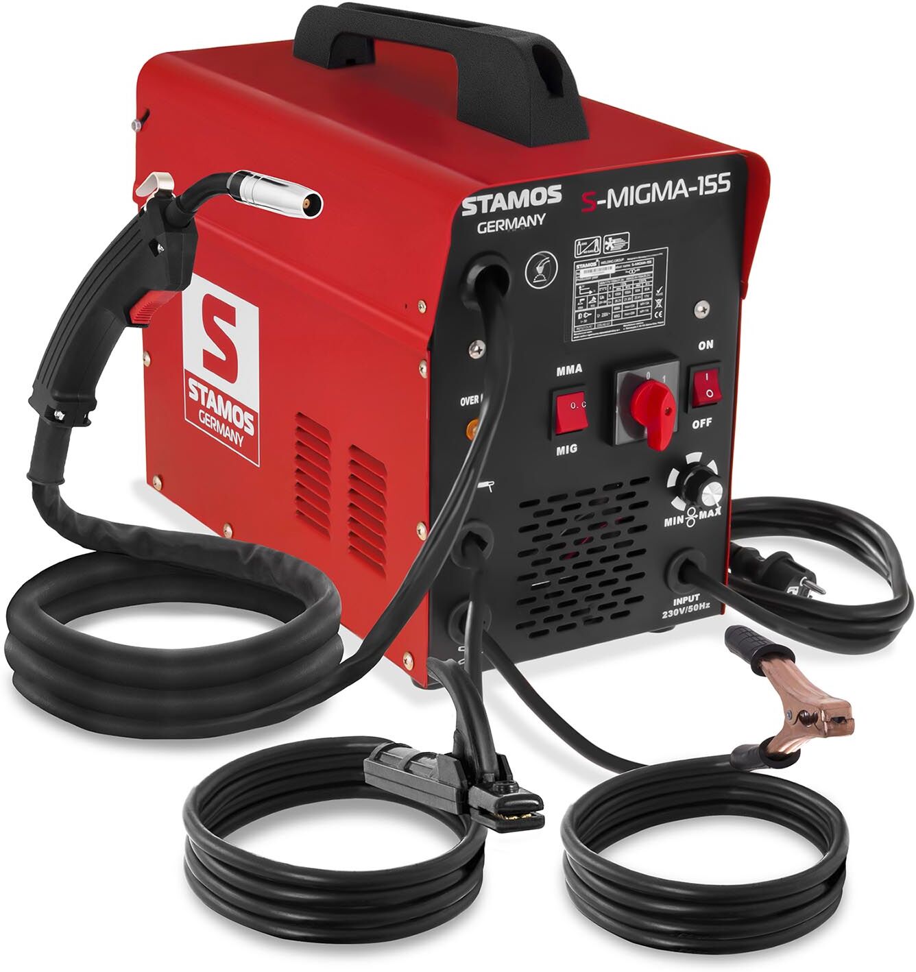 Stamos Germany Mig mag-svejser - 155 A - 230 V - bærbar Stamos Germany Mig mag-svejser - 155 A - 230 V - bærbar