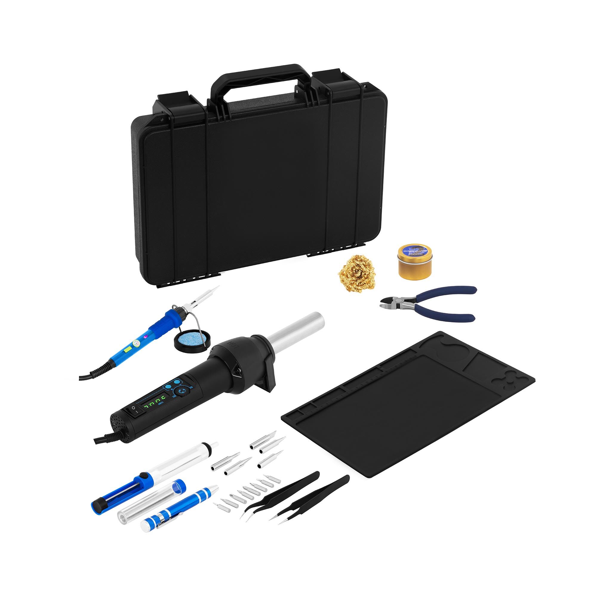 Stamos Soldering Loddesæt - loddekolbe 60 W - varmluftkolbe 650 W Stamos Soldering Loddesæt - loddekolbe 60 W - varmluftkolbe 650 W