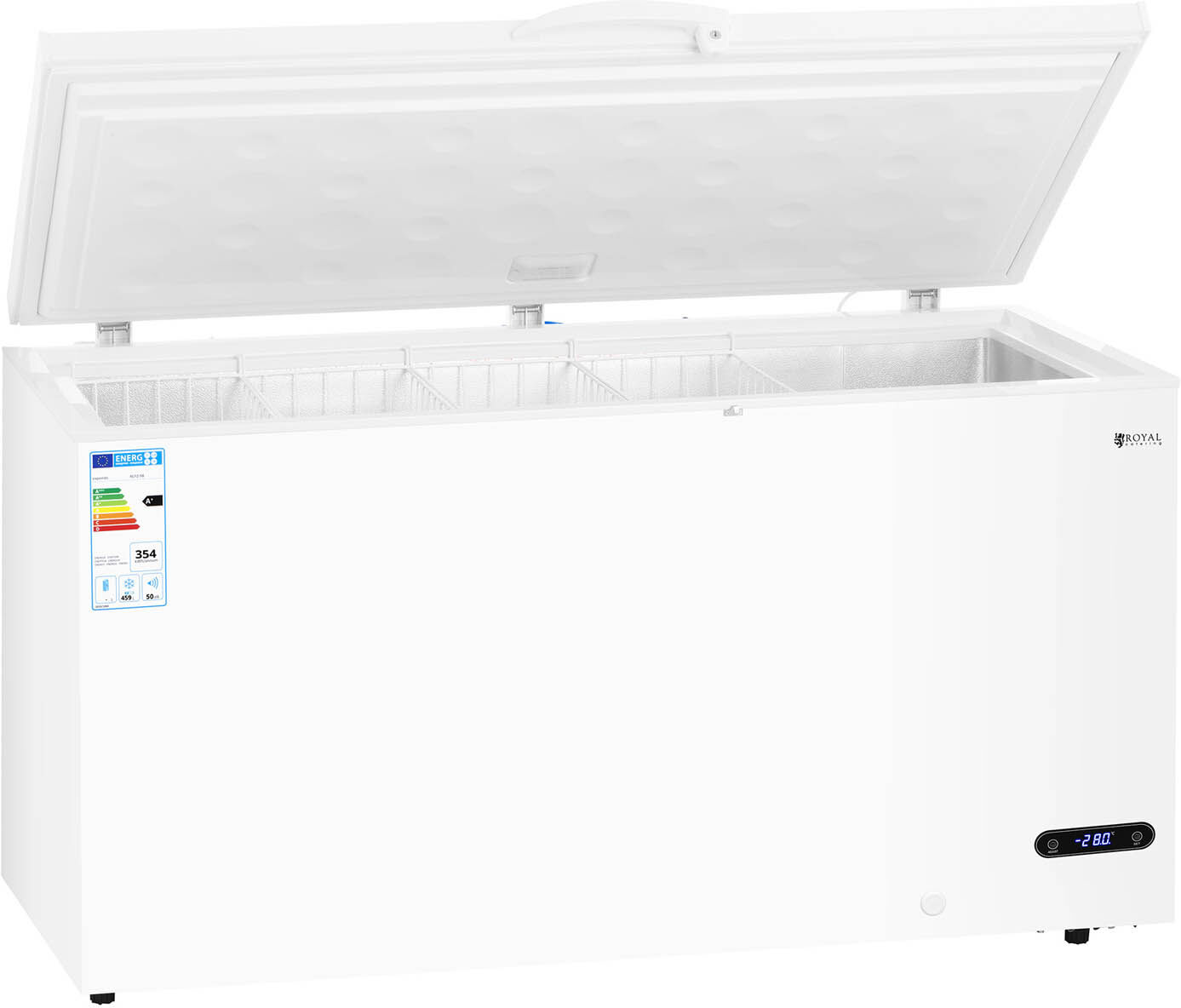 Royal Catering Kummefryser - 459 l - til -40 °C - kølemiddel R290 Royal Catering Kummefryser - 459 l - til -40 °C - kølemiddel R290