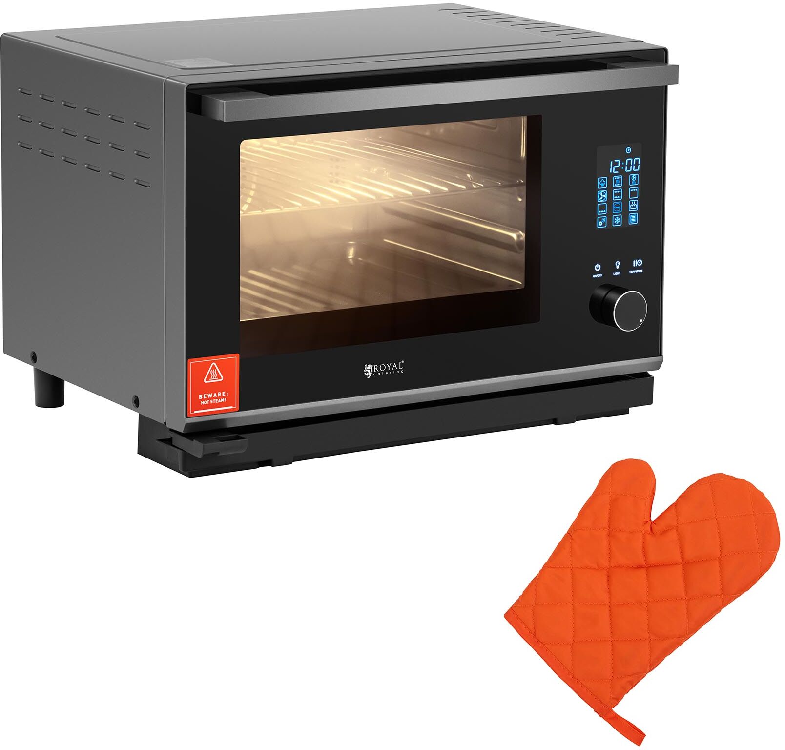 Royal Catering Dampovn - 25 l - 2.100 W - sølv Royal Catering Dampovn - 25 l - 2.100 W - sølv