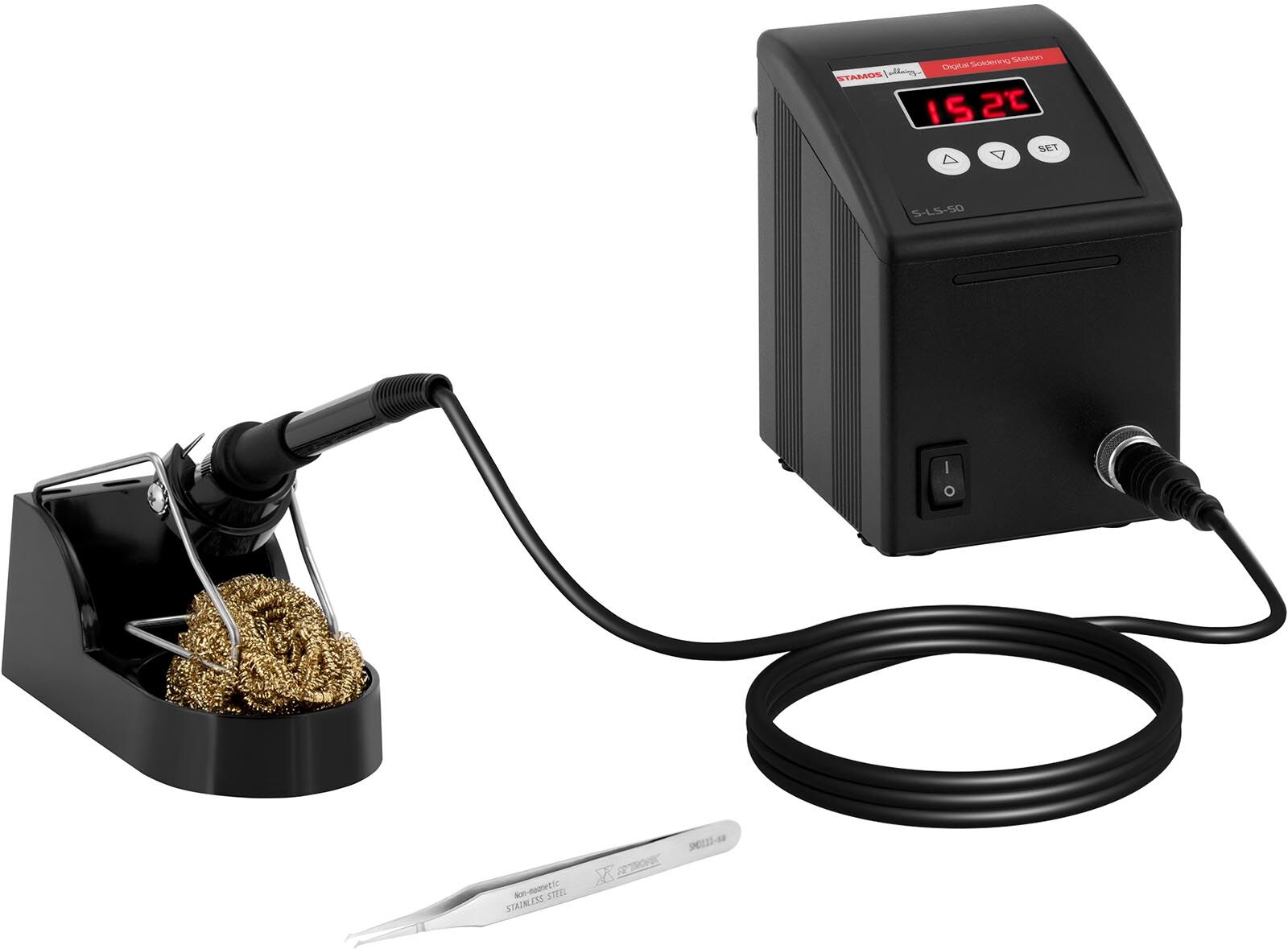 Stamos Soldering Loddestation - digital - 100 W - LED