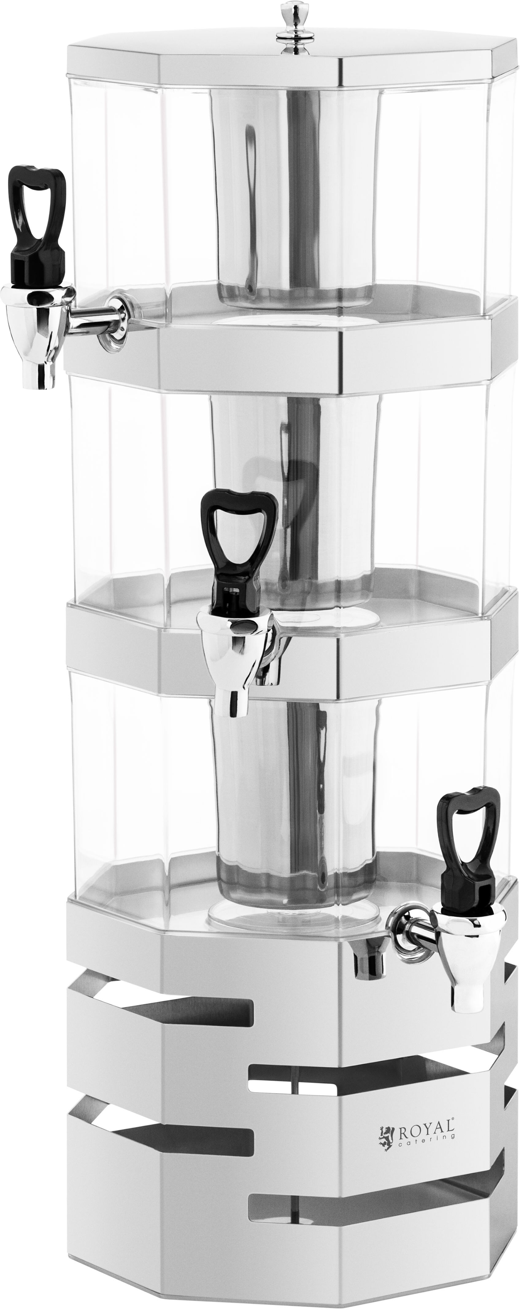 Royal Catering Saftdispenser - 3 x 3,5 l - midterrør til isterninger Royal Catering Saftdispenser - 3 x 3,5 l - midterrør til isterninger