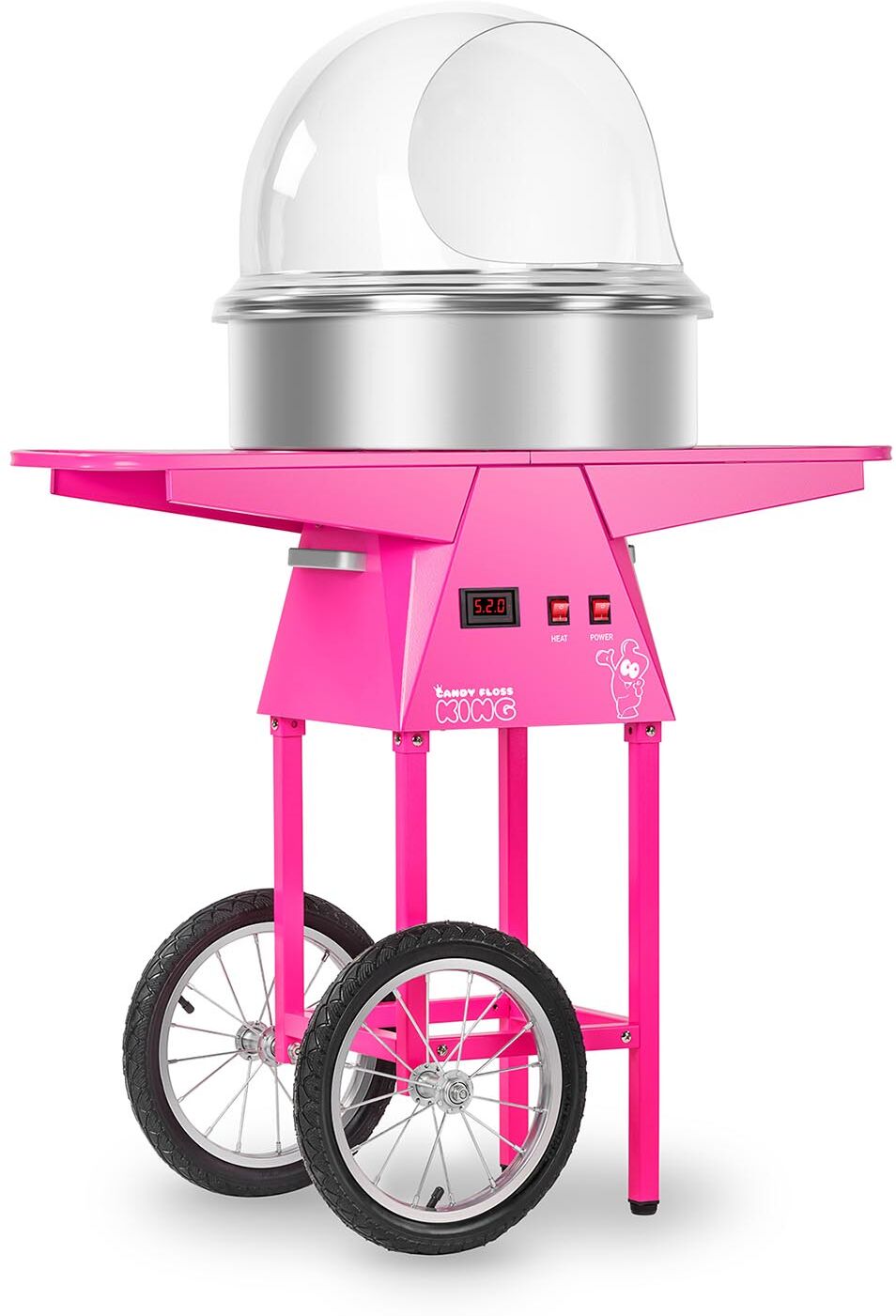 Royal Catering Candyfloss-maskine m. vogn og beskyttelseskuppel - 52 cm - 1.030 watt Royal Catering Candyfloss-maskine m. vogn og beskyttelseskuppel - 52 cm - 1.030 watt