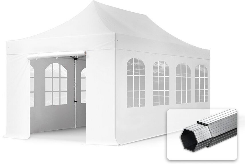TOOLPORT Easy Up pavillon 3x6m Kvalitetspolyester 400 g/m² hvid 100 % vandtæt Faltzelt, Klappzelt hvid TOOLPORT Easy Up pavillon 3x6m Kvalitetspolyester 400 g/m² hvid 100 % vandtæt Faltzelt, Klappzelt hvid