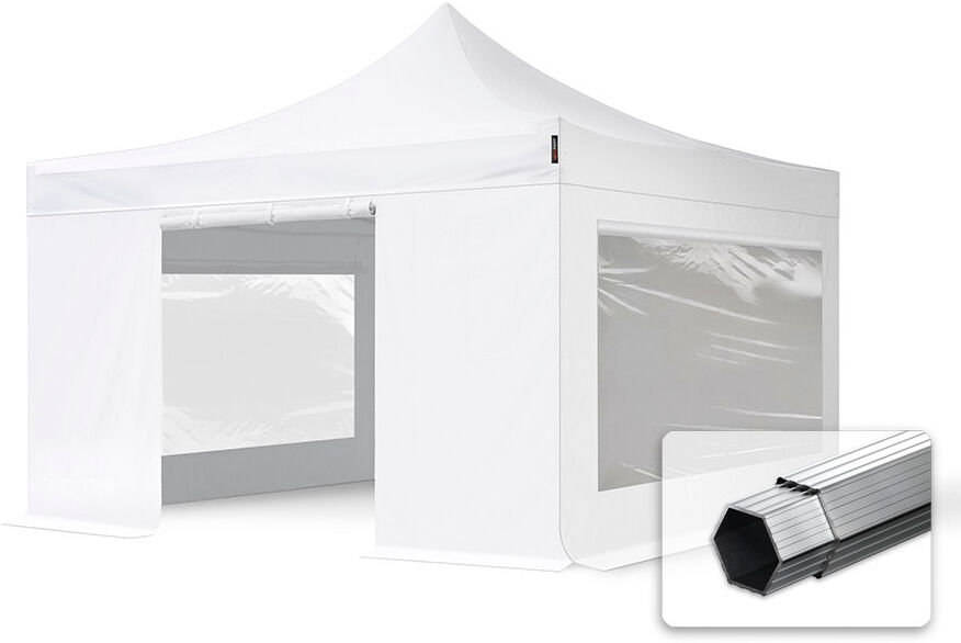 TOOLPORT Easy Up pavillon 4x4m Long-Life PVC 620 g/m² hvid 100 % vandtæt Faltzelt, Klappzelt hvid TOOLPORT Easy Up pavillon 4x4m Long-Life PVC 620 g/m² hvid 100 % vandtæt Faltzelt, Klappzelt hvid