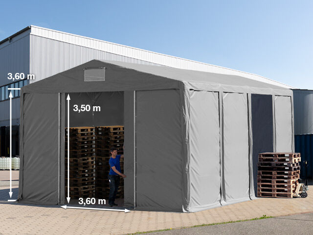 TOOLPORT Lagertelt 8x8m PVC 550 g/m² grå 100 % vandtæt Unterstand, Lager grå TOOLPORT Lagertelt 8x8m PVC 550 g/m² grå 100 % vandtæt Unterstand, Lager grå