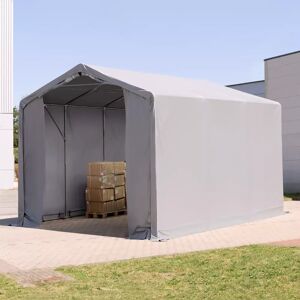 TOOLPORT Telthal 3x6m PVC 550 g/m² grå 100 % vandtæt Industriezelt grå