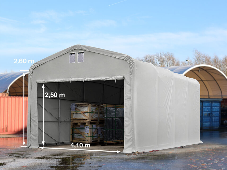 TOOLPORT Telthal 5x8m PVC 550 g/m² grå 100 % vandtæt Industriezelt grå TOOLPORT Telthal 5x8m PVC 550 g/m² grå 100 % vandtæt Industriezelt grå