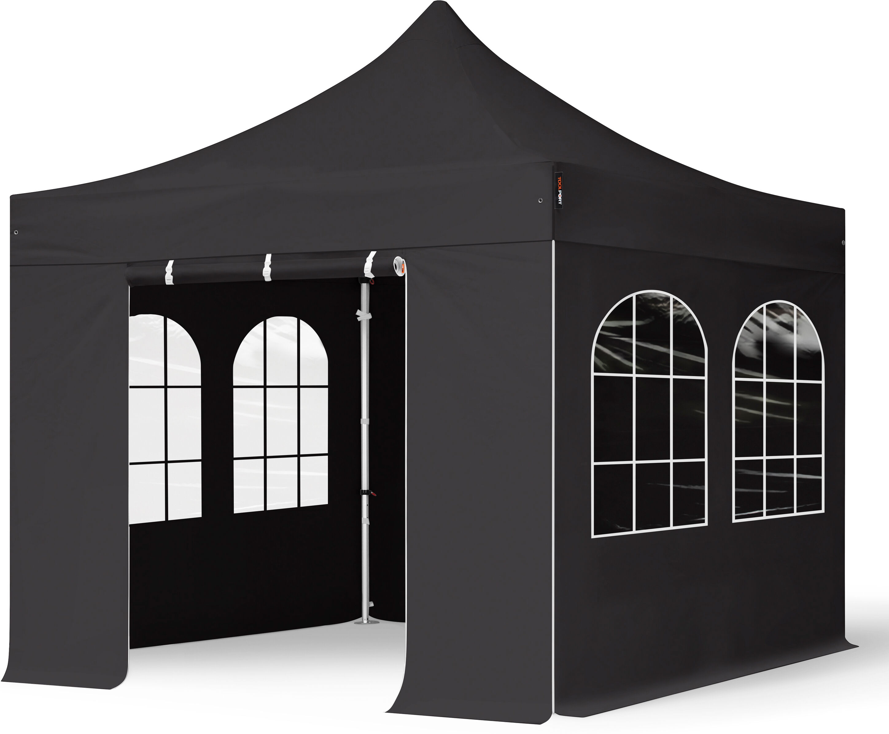 TOOLPORT Easy Up pavillon 3x3m Kvalitetspolyester 400 g/m² sort 100 % vandtæt Faltzelt, Klappzelt sort TOOLPORT Easy Up pavillon 3x3m Kvalitetspolyester 400 g/m² sort 100 % vandtæt Faltzelt, Klappzelt sort
