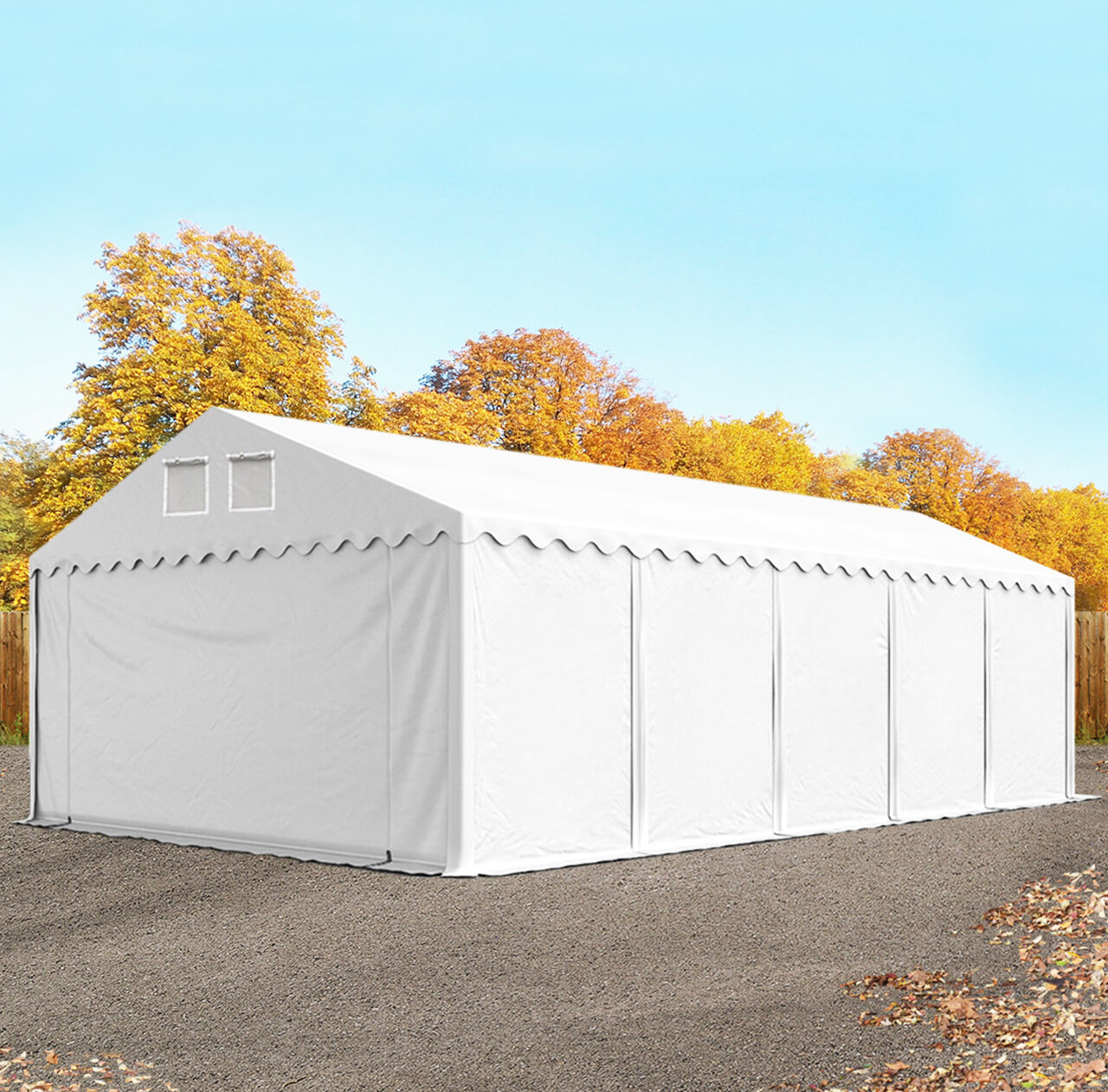 TOOLPORT Lagertelt 5x10m PVC 550 g/m² hvid 100 % vandtæt Unterstand, Lager hvid TOOLPORT Lagertelt 5x10m PVC 550 g/m² hvid 100 % vandtæt Unterstand, Lager hvid