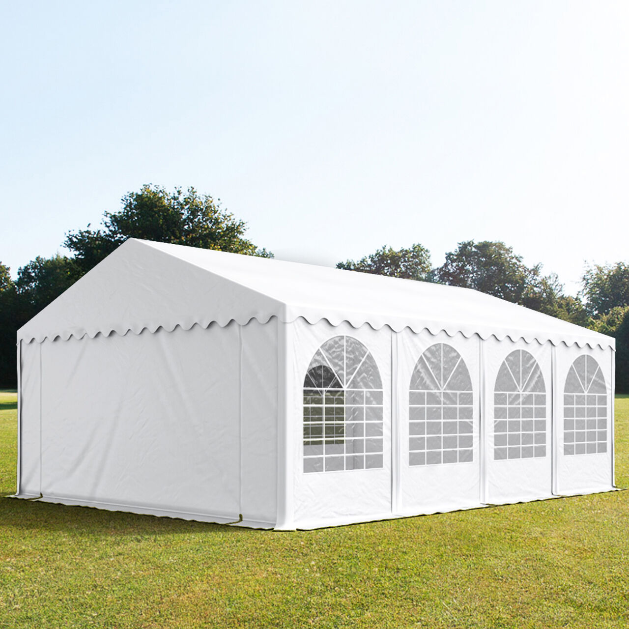 TOOLPORT Partytelt 5x8m PVC 550 g/m² hvid 100 % vandtæt Gartenzelt, Festzelt, Pavillon hvid TOOLPORT Partytelt 5x8m PVC 550 g/m² hvid 100 % vandtæt Gartenzelt, Festzelt, Pavillon hvid