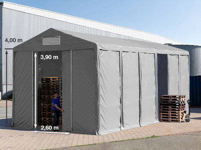 TOOLPORT Lagertelt 6x12m PVC 550 g/m² grå 100 % vandtæt Unterstand, Lager grå TOOLPORT Lagertelt 6x12m PVC 550 g/m² grå 100 % vandtæt Unterstand, Lager grå