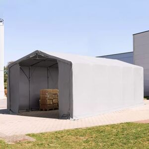 TOOLPORT Telthal 5x10m PVC 550 g/m² grå 100 % vandtæt Industriezelt grå
