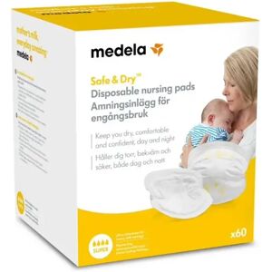 Medela Safe & Dry Engangs Ammeindlæg, 60 Stk.