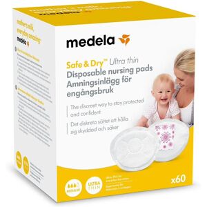 Medela Safe & Dry Ultra Thin Engangs Ammeindlæg, 60 Stk.