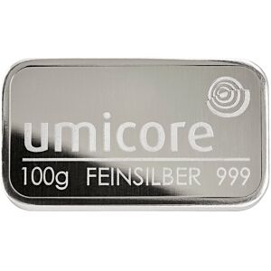 Umicore sølvbarre 100g