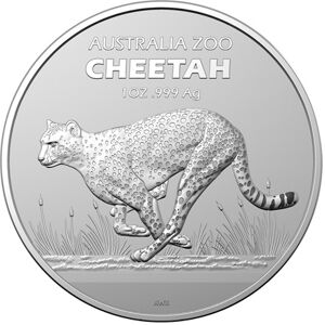 Cheetah – Australia Zoo 1oz sølvmønt (2021)