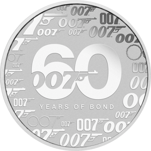 Tuvalu James Bond 60 Years of Bond 1oz sølvmønt (2022)