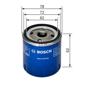 Bosch oliefilter P3141 - Volvo Penta - original nr. 834337 MD1, MD2, MD3, MD5, MD6, MD7, MD11, MD17