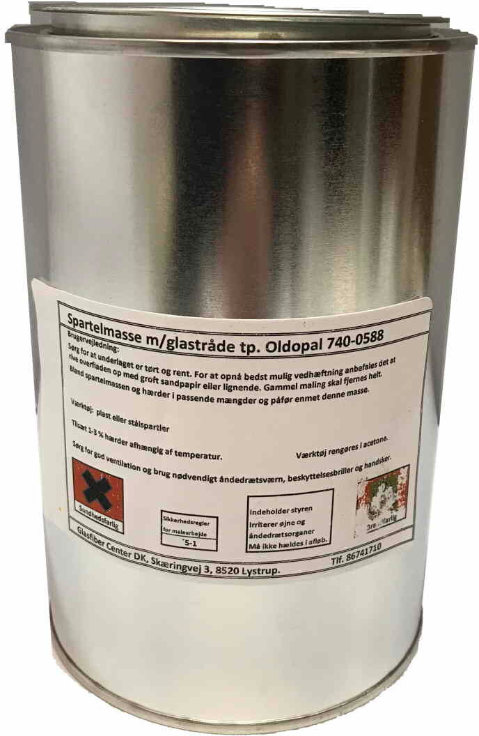 Spartelmasse med glastråde 1 kg. Spartelmasse med glastråde 1 kg.