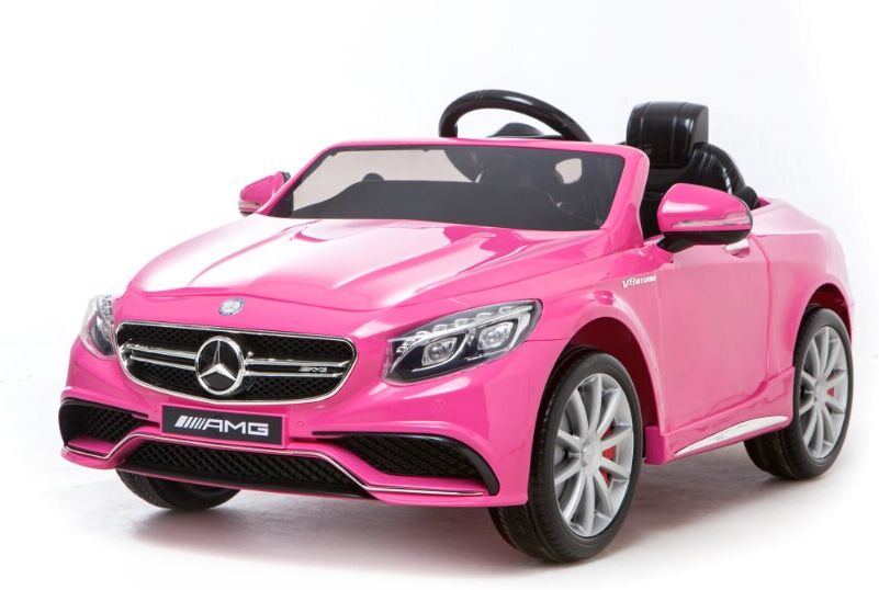 hjemmeudstyr Mercedes S63 Pink, 12v, Med Gummidæk hjemmeudstyr Mercedes S63 Pink, 12v, Med Gummidæk