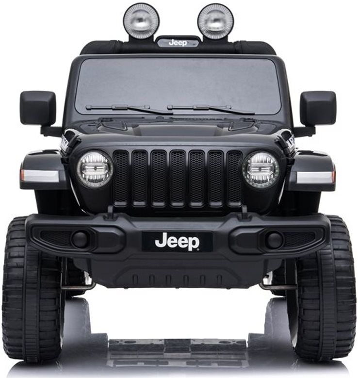 hjemmeudstyr Jeep Wrangler Rubicon - Sort 4 X 12v Motor, Lædersæde Og Gummihjul hjemmeudstyr Jeep Wrangler Rubicon - Sort 4 X 12v Motor, Lædersæde Og Gummihjul