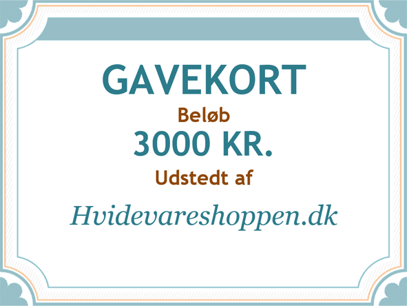 Gavekort 3000 kr. Gavekort 3000 kr.