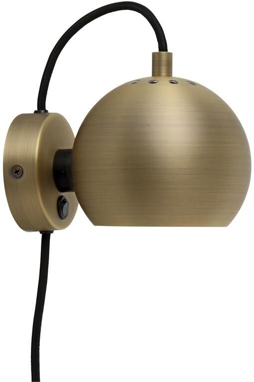 Frandsen BALL væglampe mat Ø12 - Antik messing Frandsen BALL væglampe mat Ø12 - Antik messing