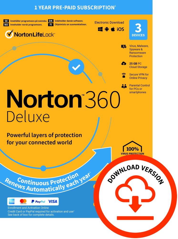 NortonLifeLock Norton 360 Deluxe - 1 år