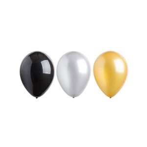 Excellent Houseware Balloons Gold Silver And Black   10 stk.