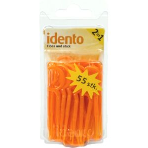 Idento Floss and Stick 2 in 1 Orange   55 stk.