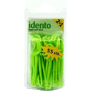 Idento Floss and Stick 2 in 1 Grøn   55 stk.