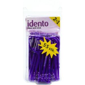 Idento Floss and Stick 2 in 1 Lilla   55 stk.